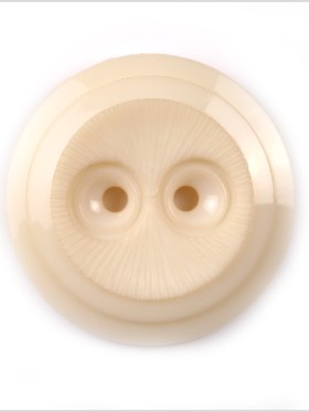Plastic 2-Hole Button – 24L/15mm – Ivory Dish Shaped with Radiating Textured Center Plastic 2-Hole Button – 24L/15mm – Ivory Dish Shaped with Radiating Textured Center