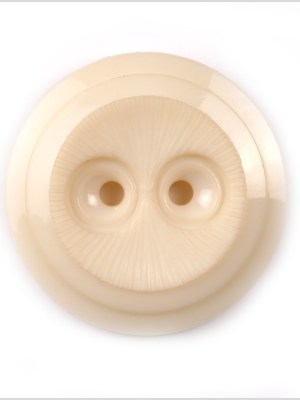 Plastic 2-Hole Button – 36L/23mm – Ivory Dish Shaped with Radiating Textured Center Plastic 2-Hole Button – 36L/23mm – Ivory Dish Shaped with Radiating Textured Center