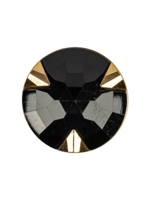 Black/Gold Rhinestone Button – 36L/23mm Black/Gold Rhinestone Button – 36L/23mm