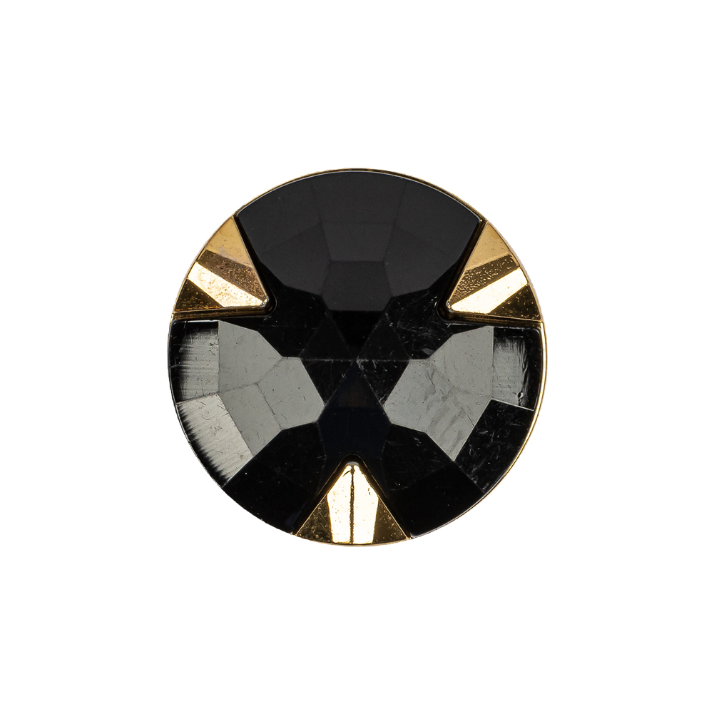 Black/Gold Rhinestone Button – 36L/23mm Black/Gold Rhinestone Button – 36L/23mm