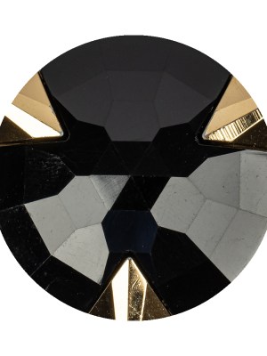 Black/Gold Rhinestone Button – 54L/34mm Black/Gold Rhinestone Button – 54L/34mm