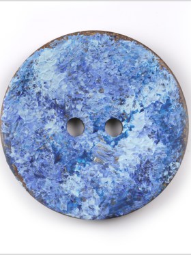 Blue 2-Hole Coconut Button – 36L/23mm Blue 2-Hole Coconut Button – 36L/23mm