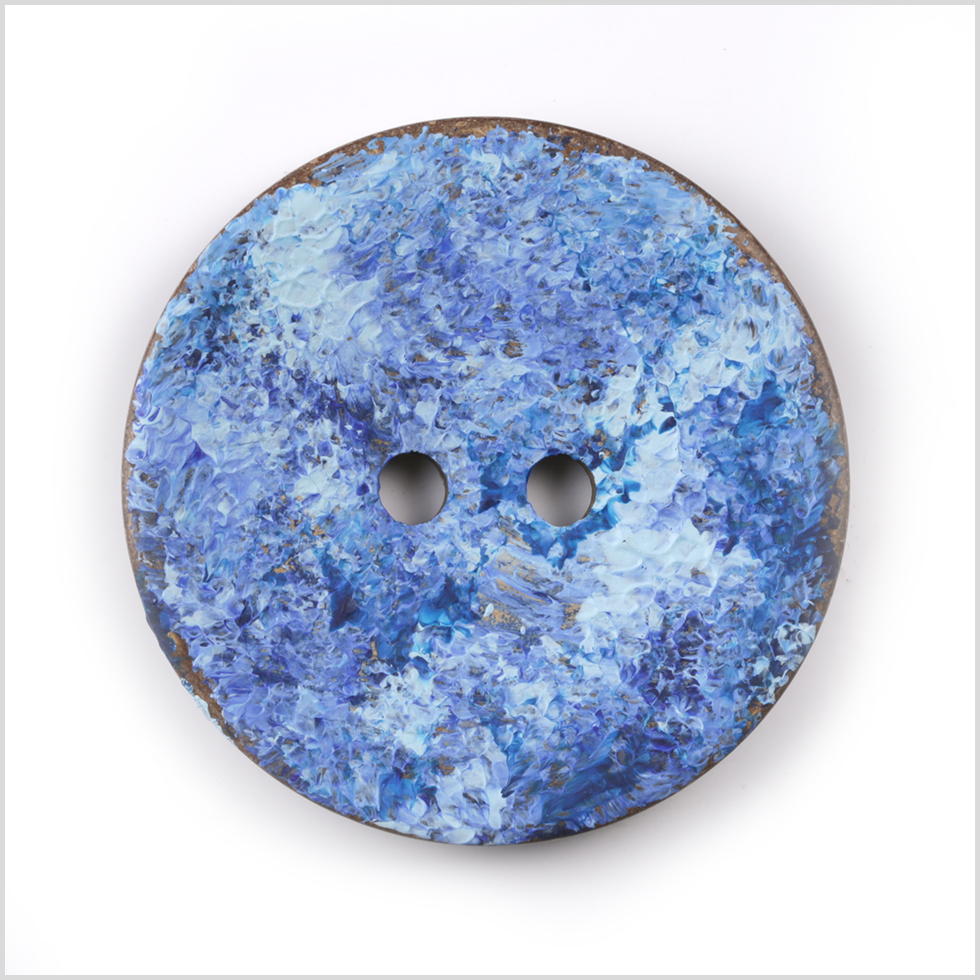 Blue 2-Hole Coconut Button – 36L/23mm Blue 2-Hole Coconut Button – 36L/23mm