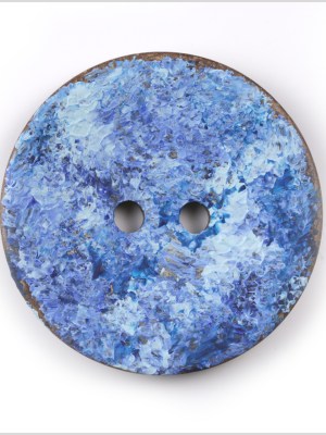 Blue 2-Hole Coconut Button – 36L/23mm Blue 2-Hole Coconut Button – 36L/23mm