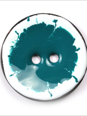 Teal 2-Hole Coconut Button – 80L/50.8mm Teal 2-Hole Coconut Button – 80L/50.8mm
