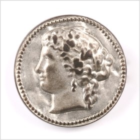 Silver Coin Metal Shank Back Button – 36L/23mm Silver Coin Metal Shank Back Button – 36L/23mm