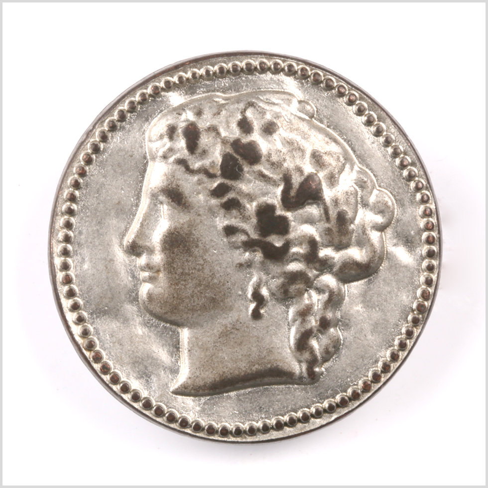 Silver Coin Metal Shank Back Button – 36L/23mm Silver Coin Metal Shank Back Button – 36L/23mm