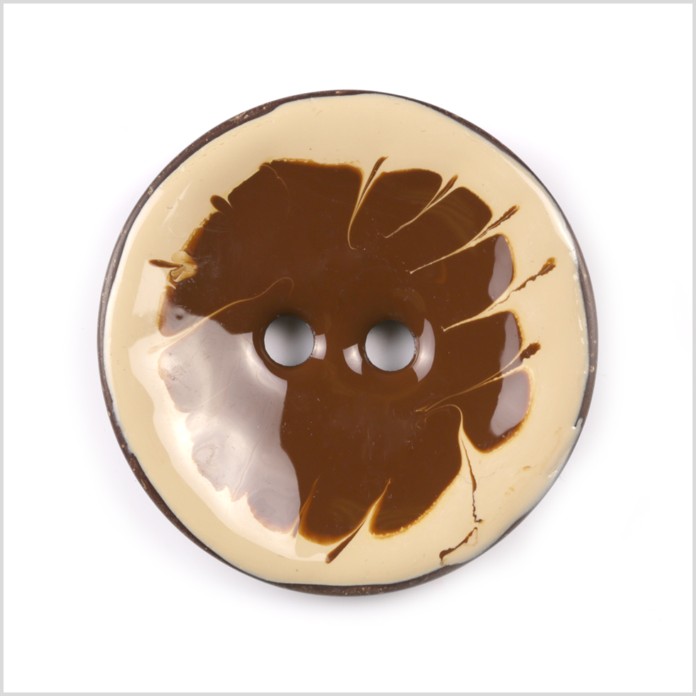 Brown 2-Hole Coconut Button – 40L/25.5mm Brown 2-Hole Coconut Button – 40L/25.5mm