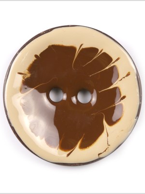 Brown 2-Hole Coconut Button – 40L/25.5mm Brown 2-Hole Coconut Button – 40L/25.5mm