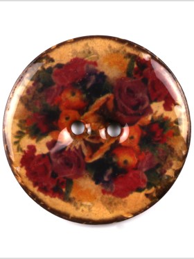 Floral Coconut Button – 28L/18mm Floral Coconut Button – 28L/18mm