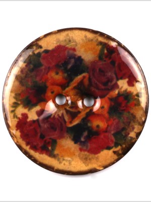Floral Coconut Button – 28L/18mm Floral Coconut Button – 28L/18mm