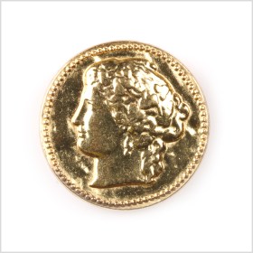 Gold Coin Metal Shank Back Button – 44L/28mm Gold Coin Metal Shank Back Button – 44L/28mm