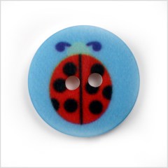 Blue Kids Ladybug Button – 24L/15mm Blue Kids Ladybug Button – 24L/15mm