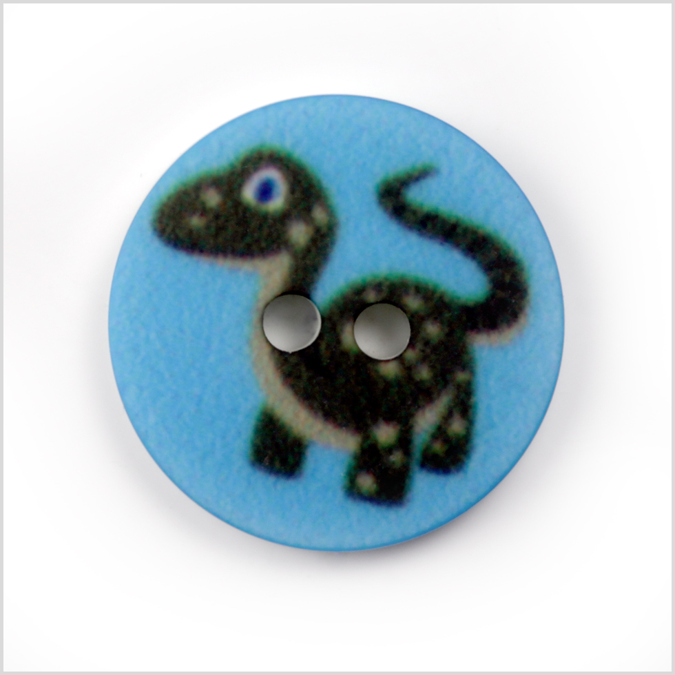 Blue Kids Dinosaur Button – 24L/15mm Blue Kids Dinosaur Button – 24L/15mm