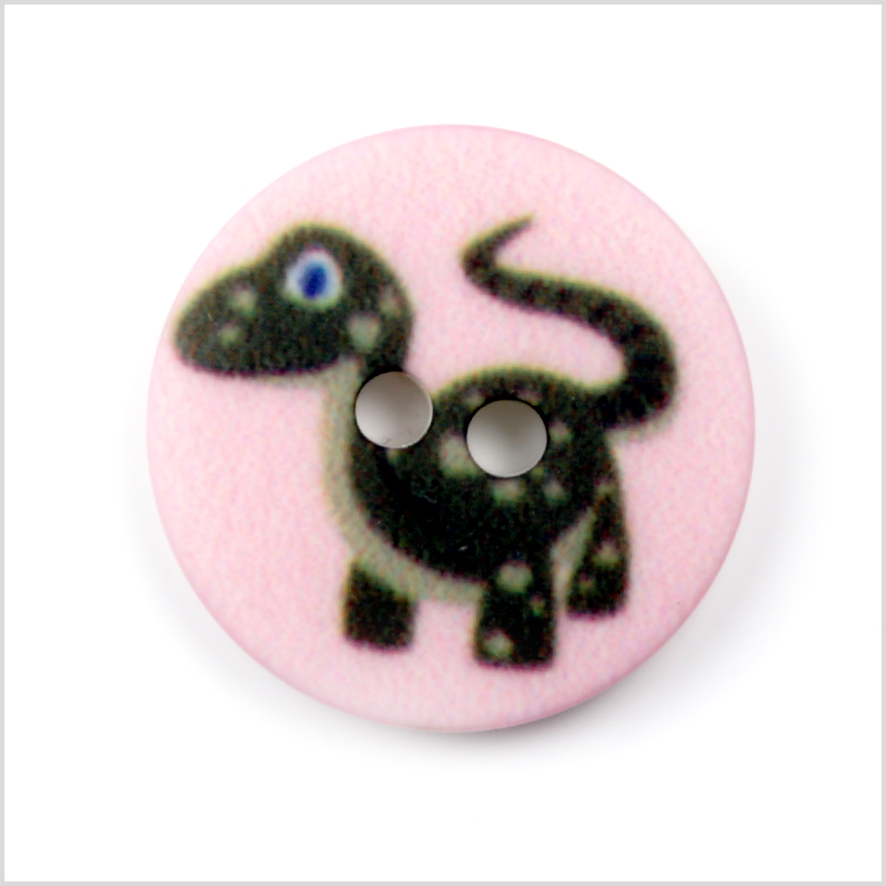 Pink Kids Dinosaur Button – 24L/15mm Pink Kids Dinosaur Button – 24L/15mm