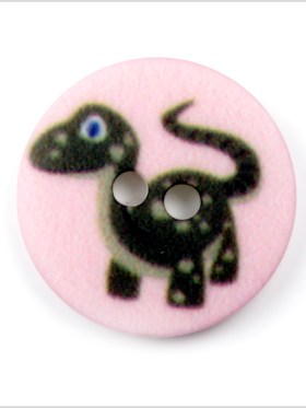 Pink Kids Dinosaur Button – 24L/15mm Pink Kids Dinosaur Button – 24L/15mm