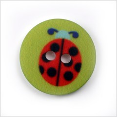 Green Kids Ladybug Button – 24L/15mm Green Kids Ladybug Button – 24L/15mm