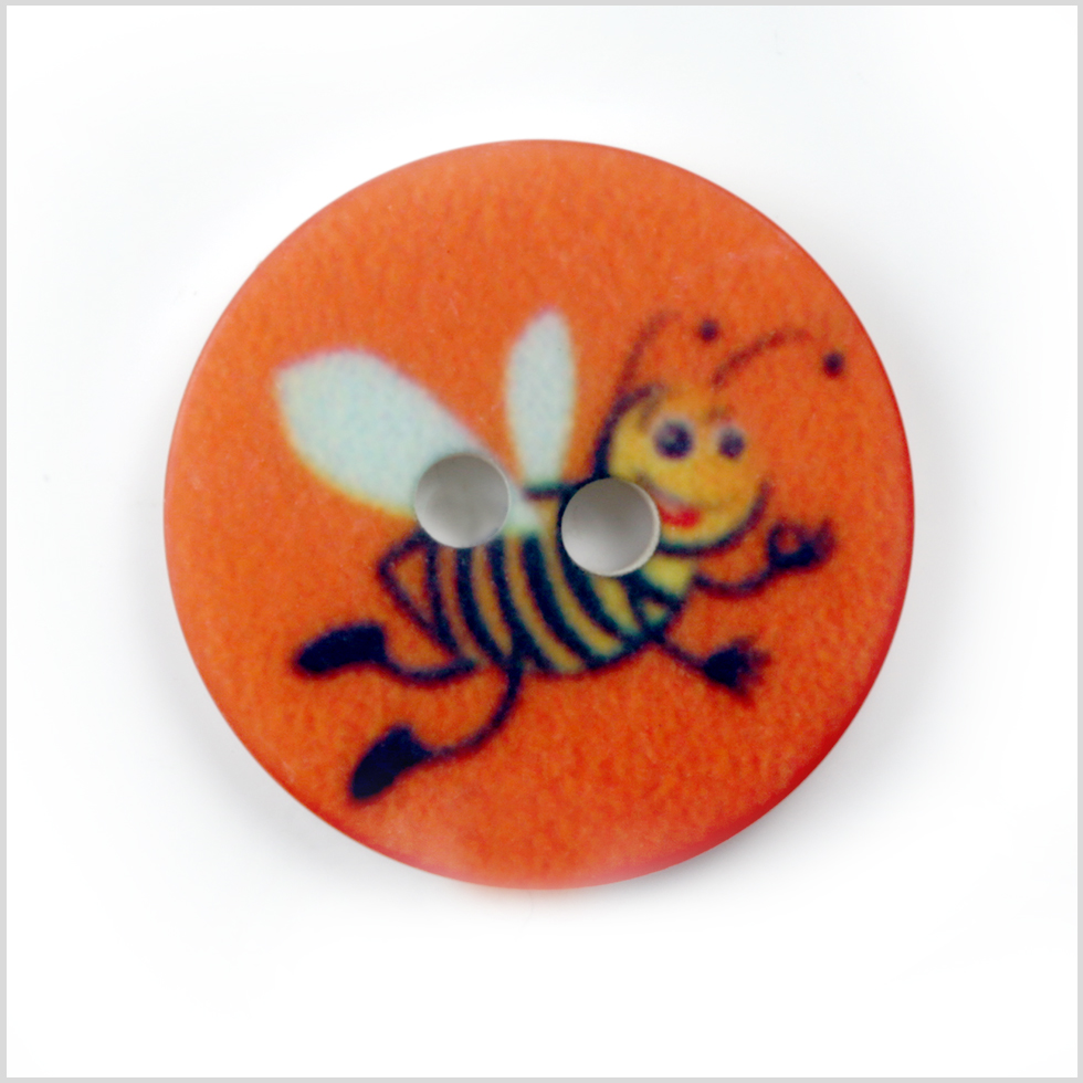 Orange Kids Bumblebee Button – 24L/15mm Orange Kids Bumblebee Button – 24L/15mm