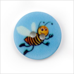 Blue Kids Bumblebee Button – 24L/15mm Blue Kids Bumblebee Button – 24L/15mm