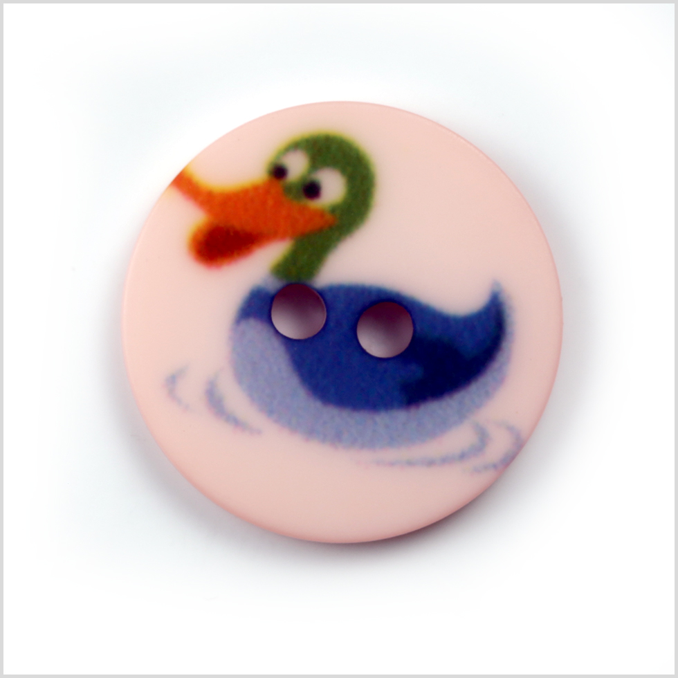 Pink Kids Duck Button – 24L/15mm Pink Kids Duck Button – 24L/15mm