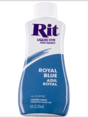 Rit All-Purpose Liquid Fabric Dye – Royal Blue – 8oz Bottle Rit All-Purpose Liquid Fabric Dye – Royal Blue – 8oz Bottle