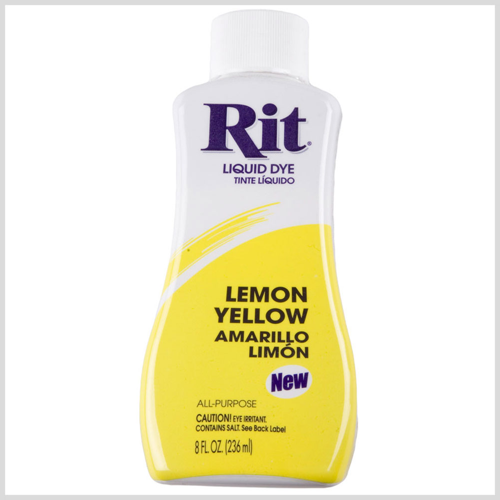 Rit All-Purpose Liquid Fabric Dye – Lemon Yellow – 8oz Bottle Rit All-Purpose Liquid Fabric Dye – Lemon Yellow – 8oz Bottle