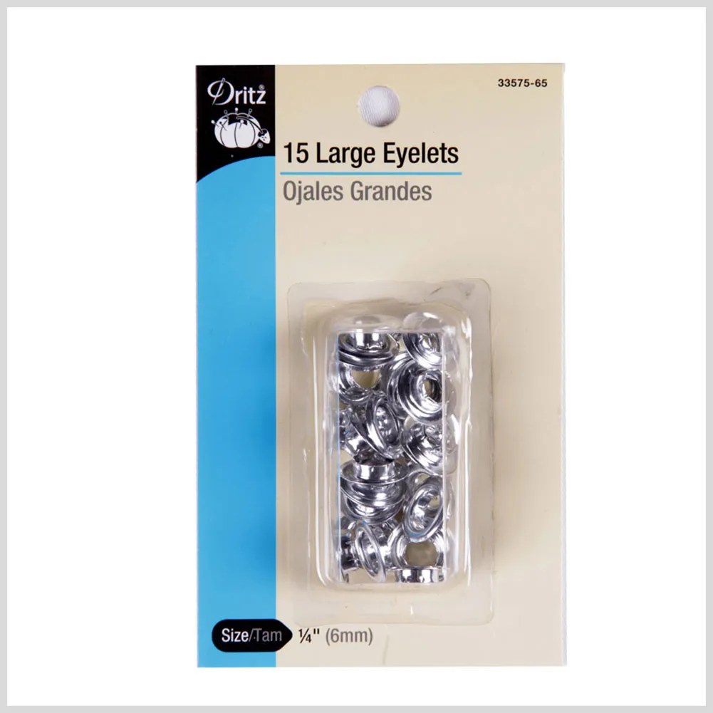 Dritz Silver Eyelets Size 1/4 – 15ct Dritz Silver Eyelets Size 1/4 – 15ct