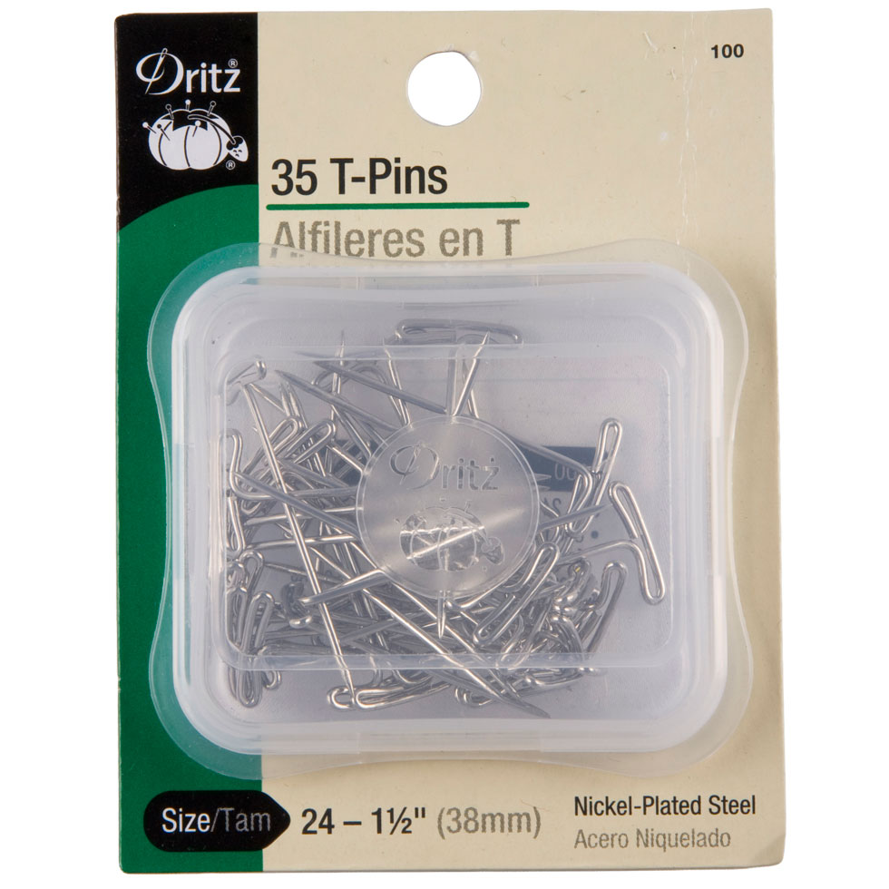Dritz T-Pins Size 24-1 1/2″ – 35ct Dritz T-Pins Size 24-1 1/2″ – 35ct