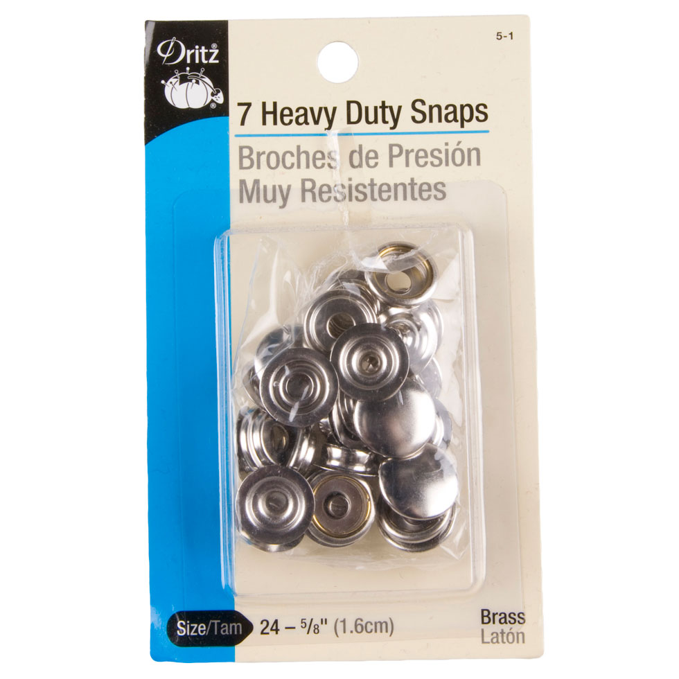 7ct Brass Heavy Duty Snaps – Size 24-5/8″ – Silver Caps 7ct Brass Heavy Duty Snaps – Size 24-5/8″ – Silver Caps