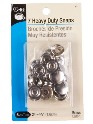 7ct Brass Heavy Duty Snaps – Size 24-5/8″ – Silver Caps 7ct Brass Heavy Duty Snaps – Size 24-5/8″ – Silver Caps