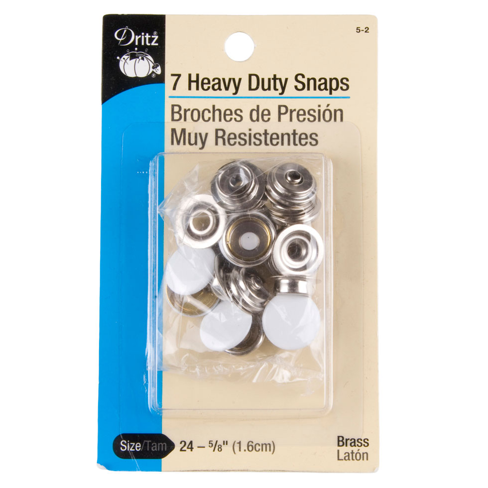 Dritz Heavy Duty Nickel Snaps Size 24-5/8″ – 7ct Dritz Heavy Duty Nickel Snaps Size 24-5/8″ – 7ct