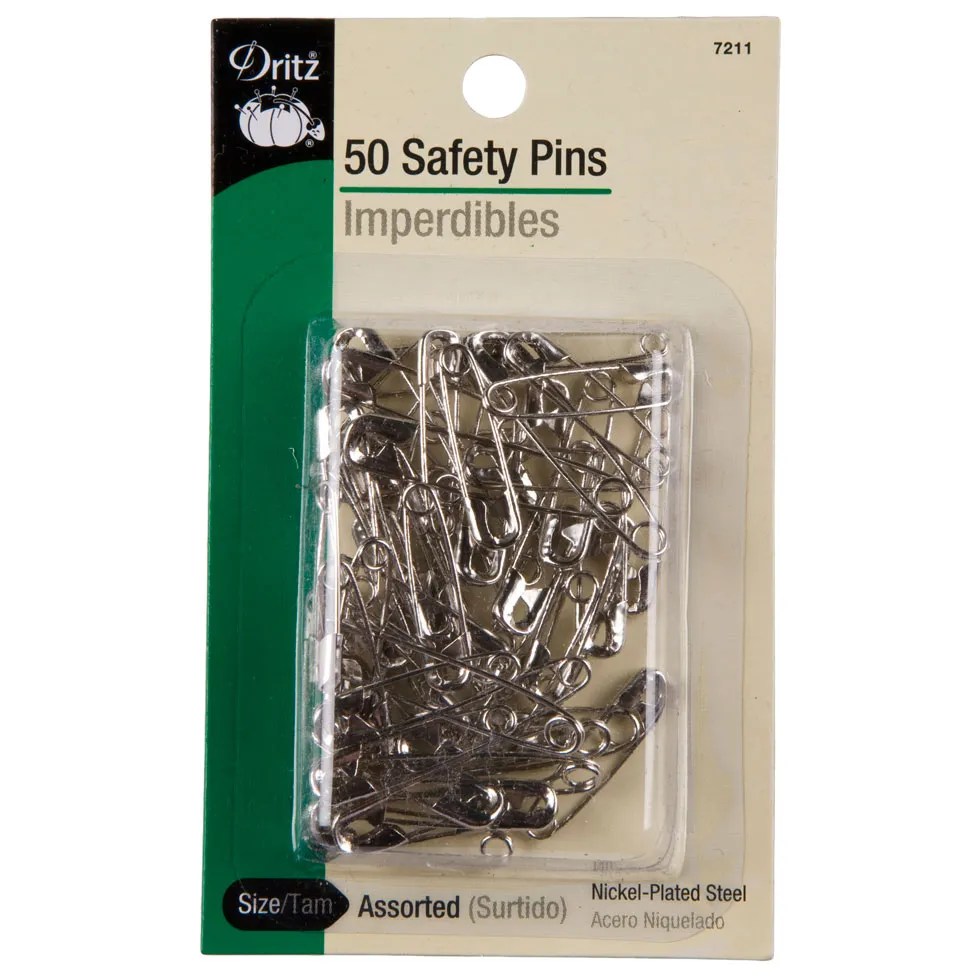 Dritz Assorted Size 1 & 2 Safety Pins – 50ct Dritz Assorted Size 1 & 2 Safety Pins – 50ct