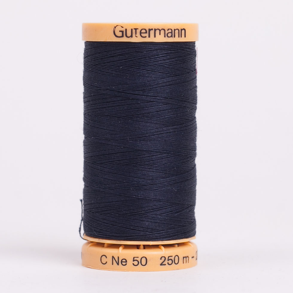 Gutermann Natural Cotton Thread 250m – 6210 Charcoal Navy Gutermann Natural Cotton Thread 250m – 6210 Charcoal Navy