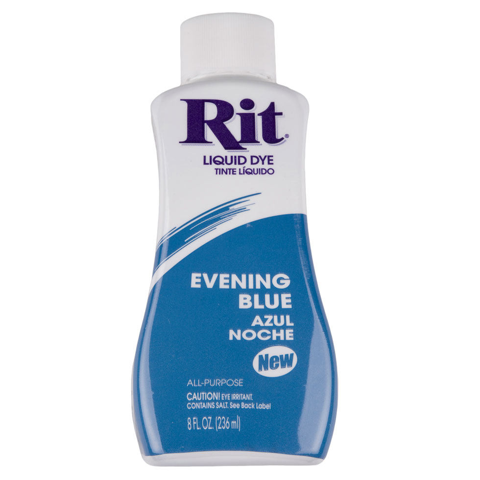 Rit All-Purpose Liquid Fabric Dye – Evening Blue – 8oz Bottle Rit All-Purpose Liquid Fabric Dye – Evening Blue – 8oz Bottle
