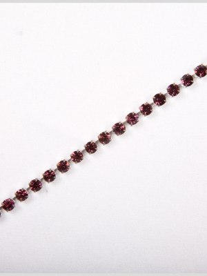 Amethyst/Silver Metal & Czech Rhinestone Amethyst/Silver Metal & Czech Rhinestone