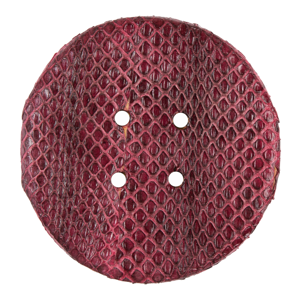 Formula One Snakeskin Covered 4-Hole Button - 96L/61mm