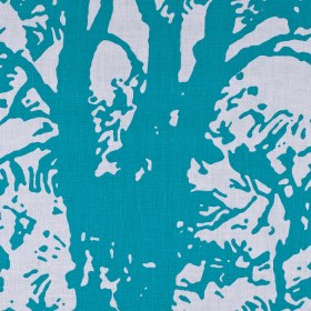 Aqua Print Modern Linen Aqua Print Modern Linen
