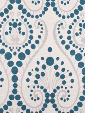 Teal Blue Swirls Cotton Blend Teal Blue Swirls Cotton Blend