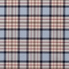 Blue Plaid Cotton Blend Blue Plaid Cotton Blend
