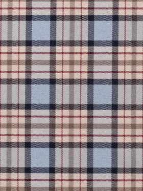 Blue Plaid Cotton Blend Blue Plaid Cotton Blend