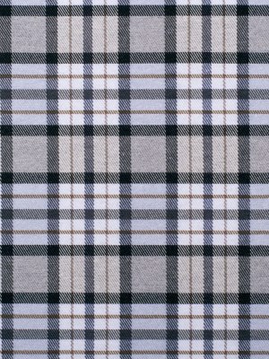 Gray Plaid Cotton Blend Gray Plaid Cotton Blend