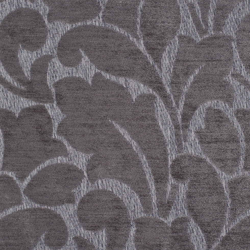 Gray Floral Chenille Gray Floral Chenille