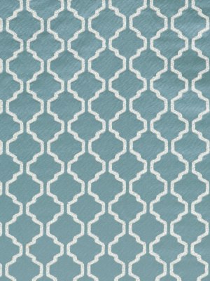 Azure Geometric Trellis Polyester Azure Geometric Trellis Polyester