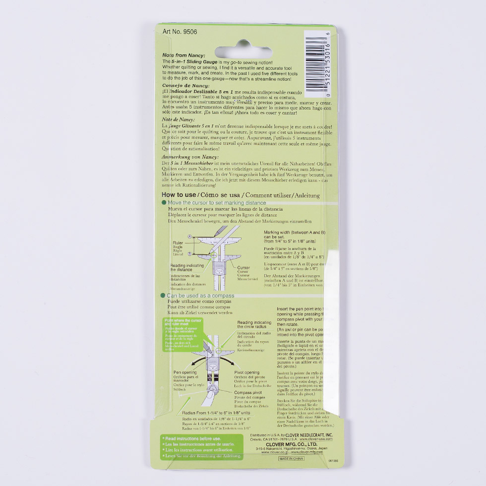 Clover 5-in-1 Sliding Gauge Clover 5-in-1 Sliding Gauge