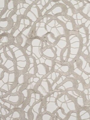 Guipure Lace – Metallic Silver Abstract Guipure Lace – Metallic Silver Abstract