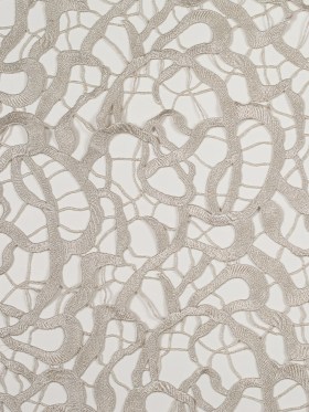 Guipure Lace – Metallic Silver Abstract Guipure Lace – Metallic Silver Abstract