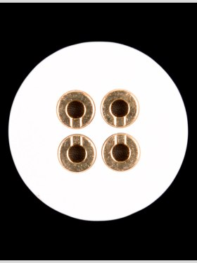 White Lacquer 4-Hole Gold Metal Button – 48L/30.5mm White Lacquer 4-Hole Gold Metal Button – 48L/30.5mm