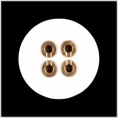 White Lacquer 4-Hole Gold Metal Button – 48L/30.5mm White Lacquer 4-Hole Gold Metal Button – 48L/30.5mm