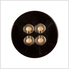 Black Lacquer Gold Metal Button – 28L/18mm Black Lacquer Gold Metal Button – 28L/18mm