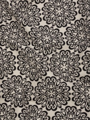 Black and Ivory Medallion Poly-Cotton Jacquard Black and Ivory Medallion Poly-Cotton Jacquard